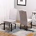 PS Global - Juego de 2 sillas de comedor Knockerback de terciopelo...