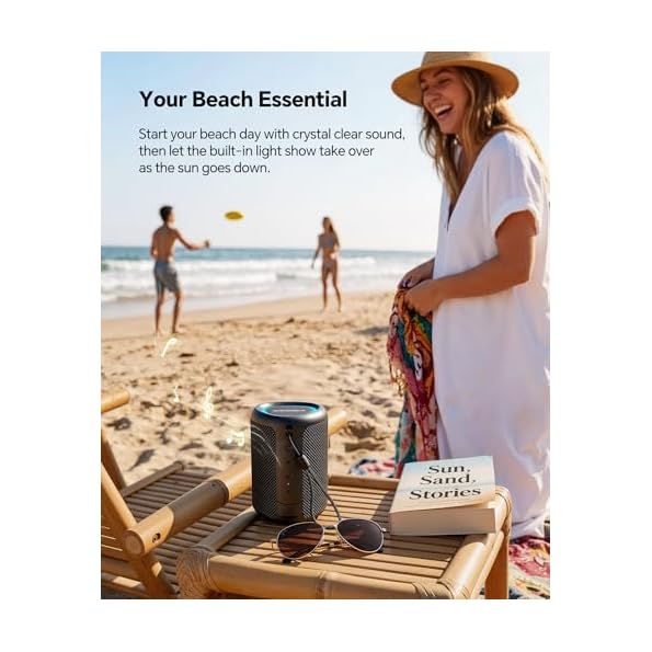 Portable-Bluetooth-Speaker-Beach-Essentials-Powerful-Crystal-Clear-SoundDynamic-LightIPX5-WaterproofAll-Day-PlaytimeWireless-BT-53TWS-Paring-Dad-Gifts-OutdoorTravelCampingPool-Accessories