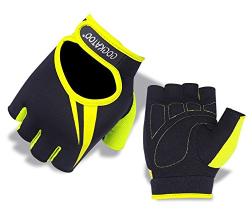 Cockatoo WLG7 Leather Energy Gym Gloves, Women's Large (Yellow)-image-23