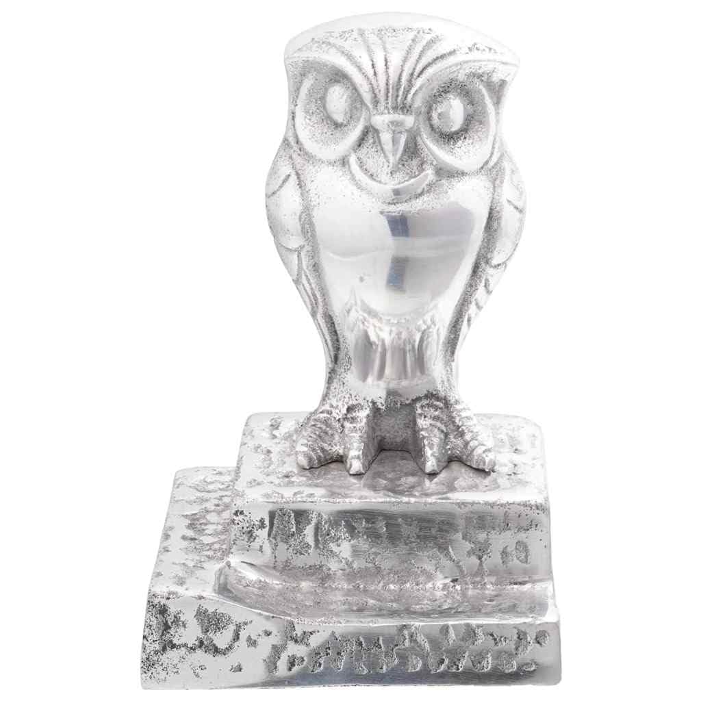 Buchstützen 2er Set aus Aluminium, Hochglanz Silber, 4.7 x 3.5 x 7.5 Zoll, Dekoratives Regal-Accessoire für Büro und Wohnzimmer