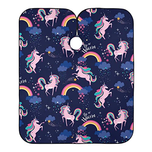 Mantellina Da Taglio Arcobaleno Uni-Corn Art, Mantelle Per Parrucchiere Professionale Mantella Taglio Capelli Fashion Parrucchiere Panno Grembiule Per Adulti Bambini Parrucchiere