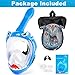 Full Face Snorkel Mask for Kids with 180° Panoramic View, Snorkeling Set Featuring Anti-Leak and Anti-Fog Foldable Dry Top Design for Safe Underwater Adventures Snorkeling Gear for Kids