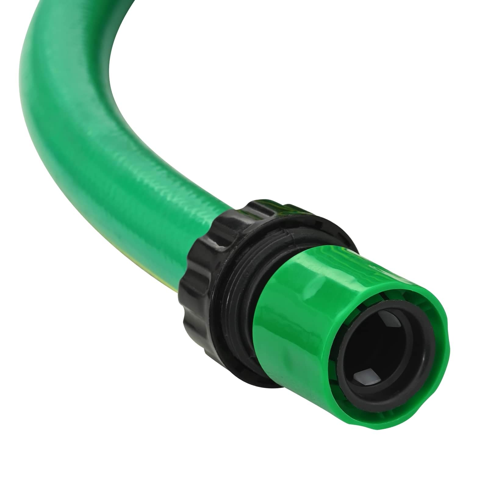 Tubo da giardino a 5 strati, verde e giallo, 20 m, in PVC, flessibile, con ugello a spruzzo regolabile, per irrigazione, pulizia, cura delle piante, auto e balcone all'aperto