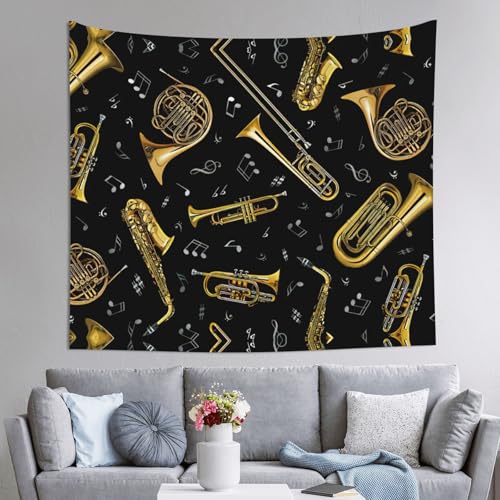 Tapiz grande musical de 152x130cm para decorar paredes vacías de forma rápida