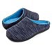 RockDove Women's Birdseye Knit Memory Foam Slipper, Large, US 9-10 B, Denim/Sky Blue