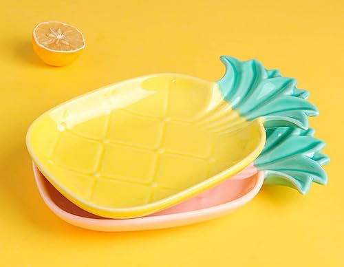 Vista 12 de Platos de ensalada de cerámica de 8 a 9 pulgadas, platos llanos, platos de postre de pasta, bandejas para servir aperitivos, sushi, frutas (tulipán)