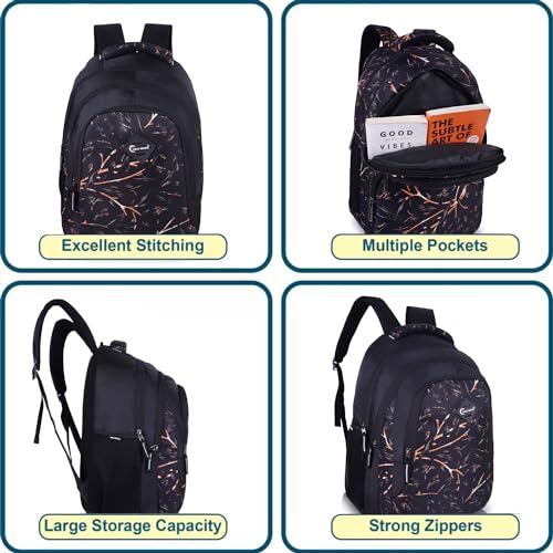 Image of Half Moon Wild Class 5-12 School Bag for Boys Girls Man Woman | Laptop Bagpack Back pack for Men Women | 3 Zips Stylish And Trendy College Bags for Students
