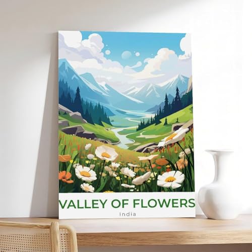 Impression sur toile vallée des fleurs tableau chic séjour 61x91 - 7