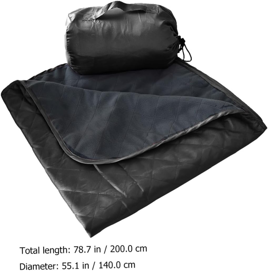 Healifty Outdoor Camping Blanket Warm Fleece Picnic Mat Sandproof Moisture-Resistant Lightweight Travel Blanket for Hiking and Outdoor Activities