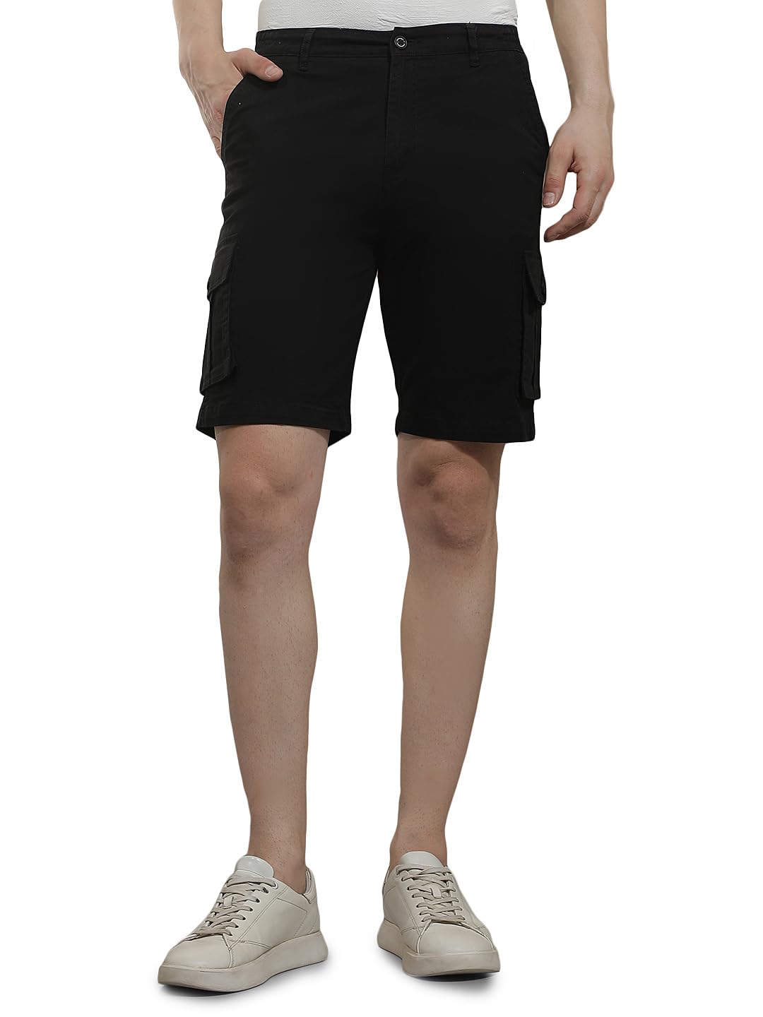 crimsoune club Men's Stealth Black Multi-Pocket Cargo Shorts-picture-15
