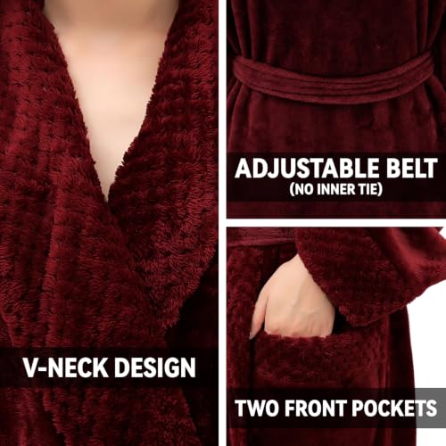 Image of Premium Long Robes for Women: Warm Super Plush Soft Fleece Bathrobes