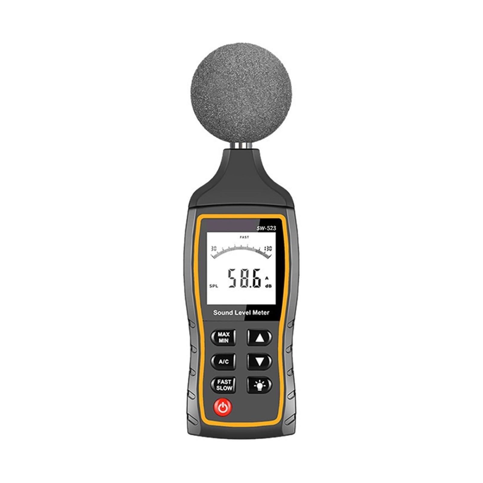 Medidor de nivel sonido digital Probador monitoreo decibelios Instrumento medición cantidad Detector audio ruido óptico PrecisióN Extremadamente Alta(SW-523)
