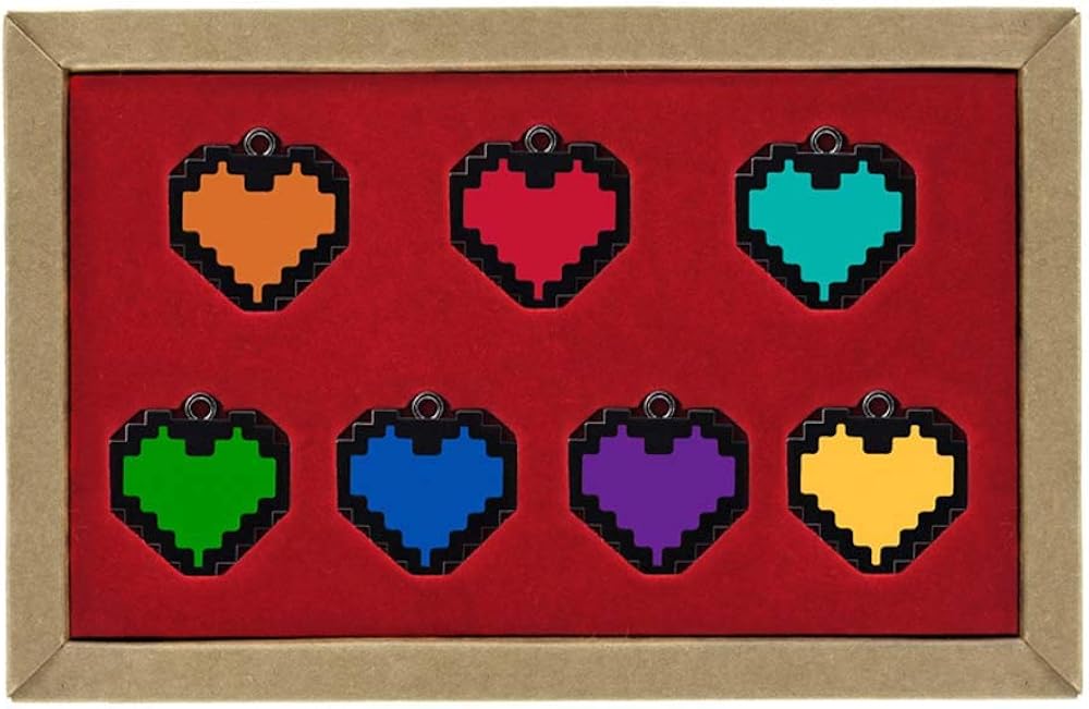 Levin Art 7ピース Undertale Sans Frisk Love ネックレス 決意 勇敢 ペンダント キーチェーンセット コスチュームアクセサリー Clothing Shoes Jewelry Amazon Co Jp
