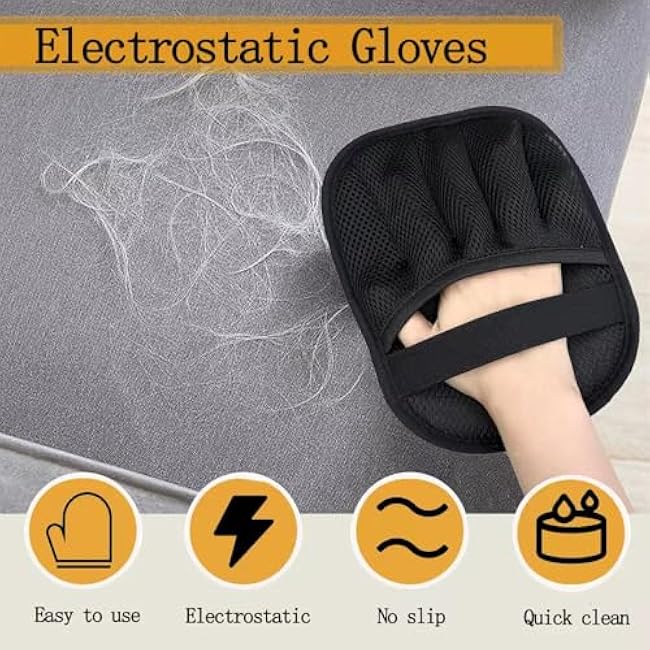 Pet Hair Removal Gloves - New Upgrade Efficient Pet Grooming Gloves for Cats & Dogs, Reusable Pet Hair Remover Glove for Grooming & Furniture Hair Clean (1pcs)-9jhEQI46