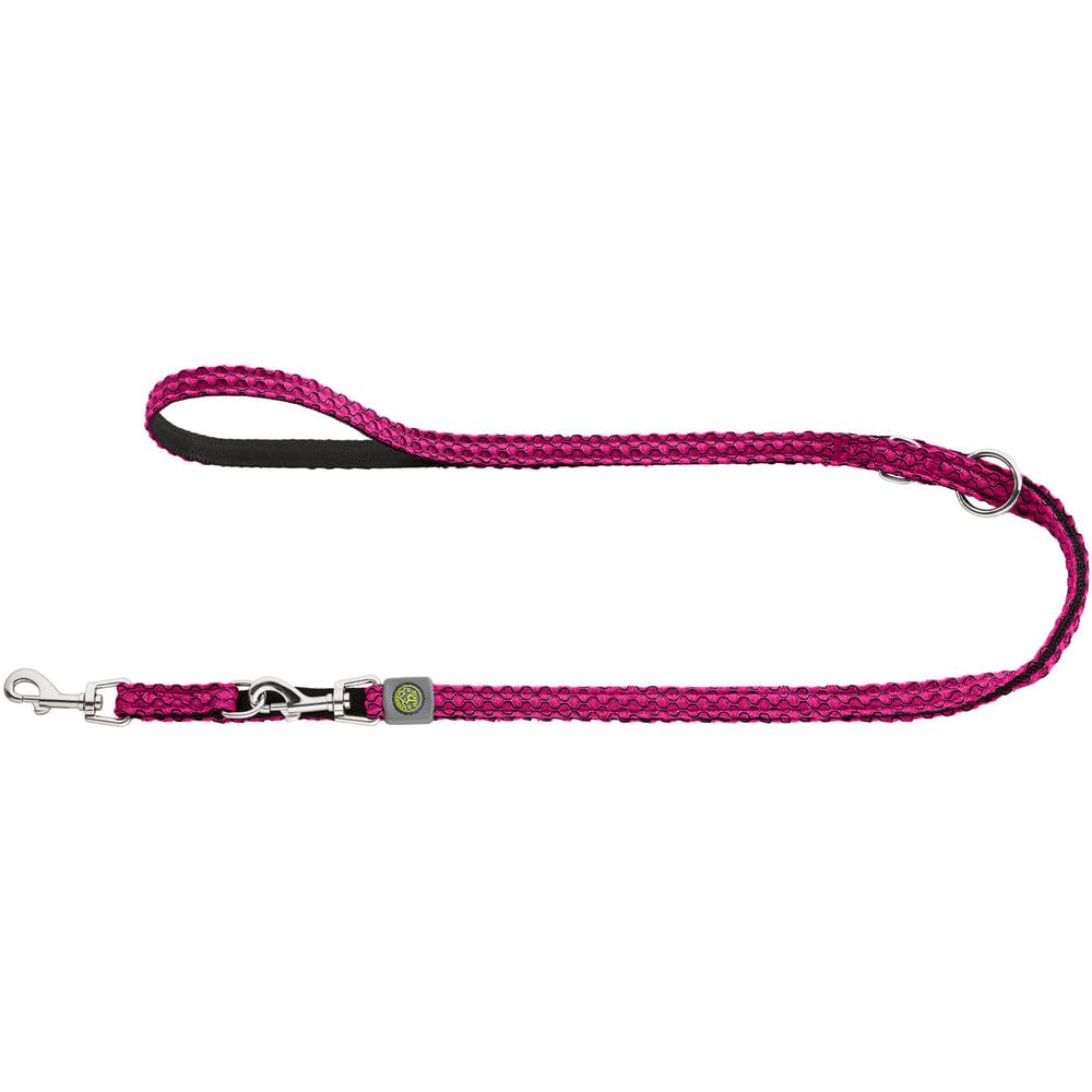 Hunter Verstellbare Hundeführleine Hilo, Farbe: pink, leichtes 3D-Mesh-Material, griffiges Nylon, dreifach verstellbar, schnelltrocknend, witterungsbeständig, Größe: 15/200