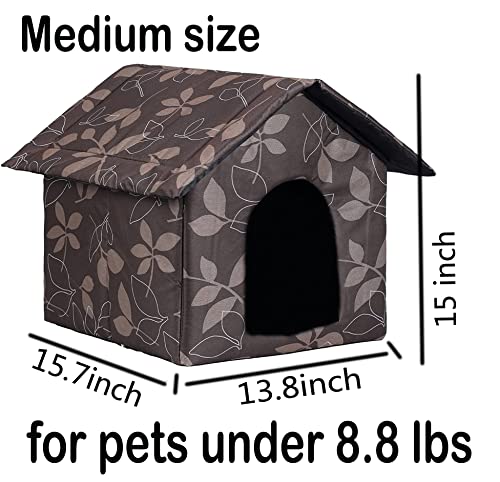Cat Houses For Outdoor Cats Outdoor Houses For Feral Cats Dogs Cat House Cat Houses For Indoor Cats (Brown Cat House, Medium-Houses) #TOP2