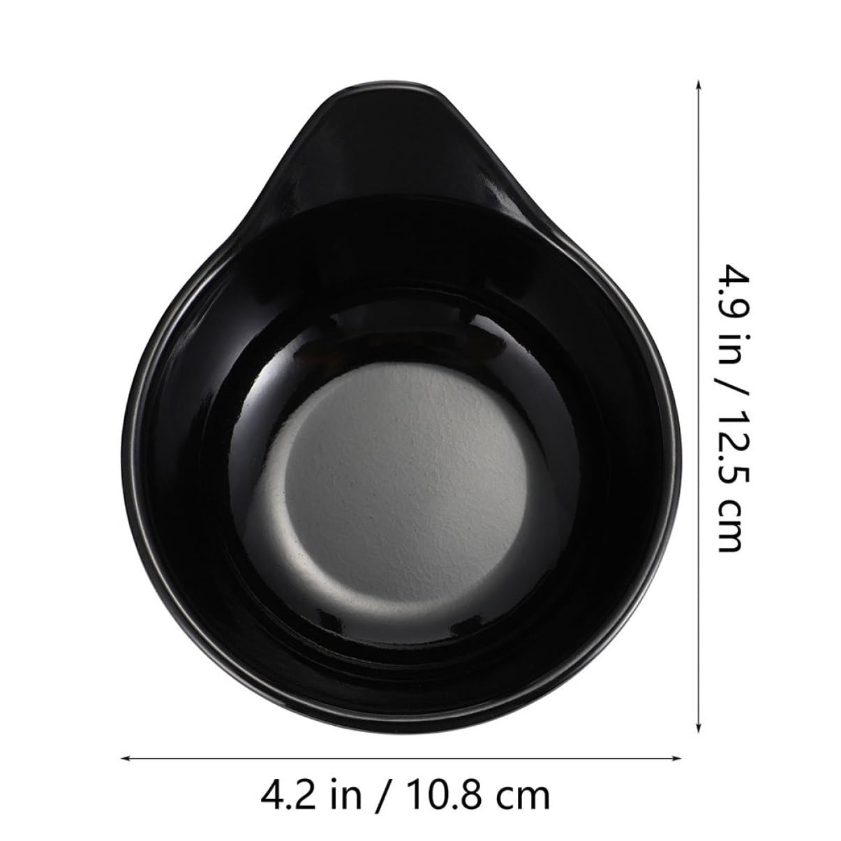 COLLBATH 3pcs Hot Pot Dip Bowl Dessert Bowls Condiment Bowl Condiments Server Dishes Soy Sushi Bowl Prep Bowl Sushi Sauce Dipping Bowl Household Dipping Dish Mini Food Bowl Black Melamine