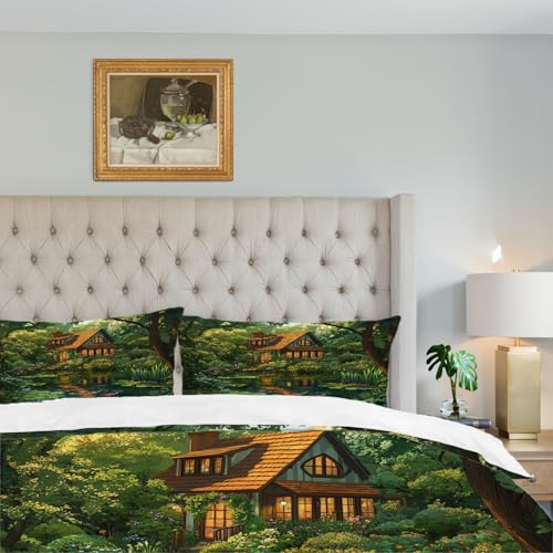 Shrahala Peaceful Retreat Serene Environment Duvet Cover Set King Size,