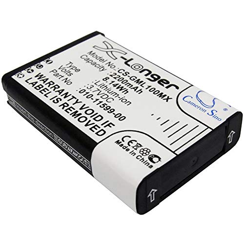 TECHTEK Batterie 2200mAh Compatible avec [Garmin] E1GR, E1GRVIRBELITE, E2GR, E2GRVIRBELITE, VIRB, VIRB Elite, Virb Elite Action HD Camera 1.4 remplace...