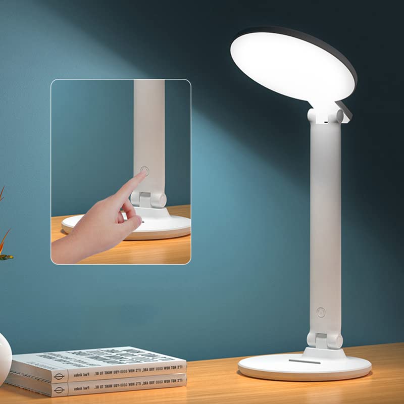 Lampa z ładowarką bezprzewodową, lampa stołowa, lampa biurkowa LED USB, lampka na biurko Lampa stołowa LED Ochrona oczu Lampa biurkowa LED Ściemnianie Nauka Składana lampa stołowa z ładowaniem USB do