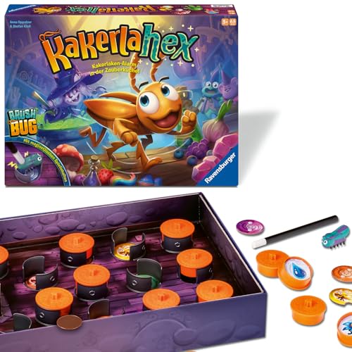 Ravensburger 24832 - Kakerlahex - Merk- und Aktionsspiel mit elektronischer Kakerlake für Groß und Klein, für 2-4 Personen, geeignet ab 5 Jahren Ravensburger 24832 - Kakerlahex - Merk- und Aktionsspiel mit elektronischer Kakerlake für Groß und Klein, für 2-4 Personen, geeignet ab 5 Jahren