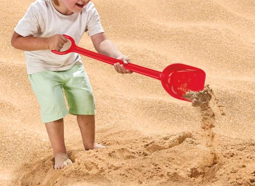 Hape E4076 – mocna łopata, 40 cm, zabawka plażowa/zabawka z piaskiem, czerwona