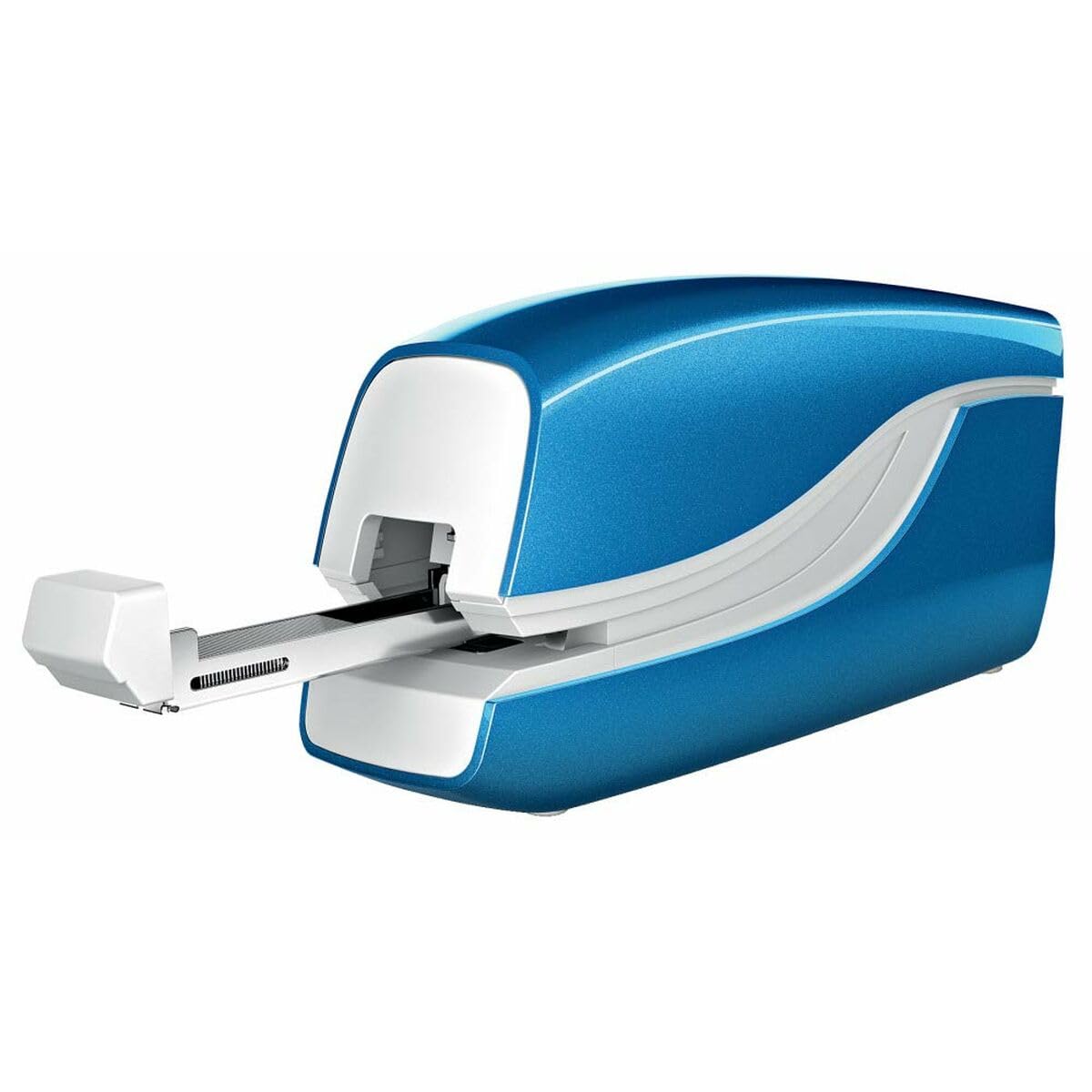 Petrus 624822 - Grapadora eléctrica modelo E-310 (Alimentación 4 pilas 1,5V no incluidas) color azul metalizado
