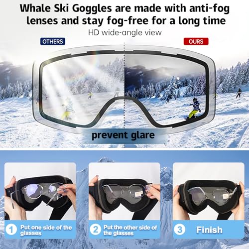 Professional Ski Goggles With A Frameless, Interchangeable Lens Design, Anti-Fog And UV400 Protection, Suitable For Both Men And Women(electroplated silver)
