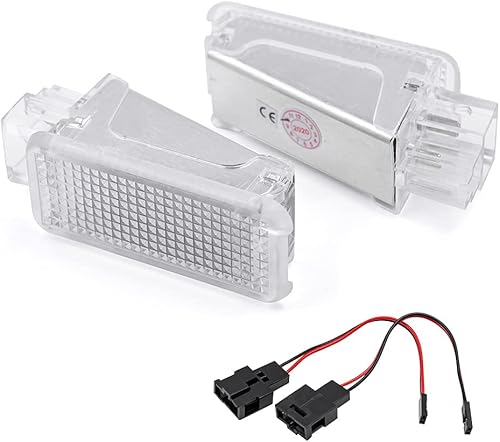 Vista 3 de NJSBYL Golf GTI MK5 MK6 - Luces LED para puerta de cortesía para VW Touareg Tigvan Eos Passat B5 B6 CC Golf 4/5/6 Sharan Beetle Blue LED Guantera