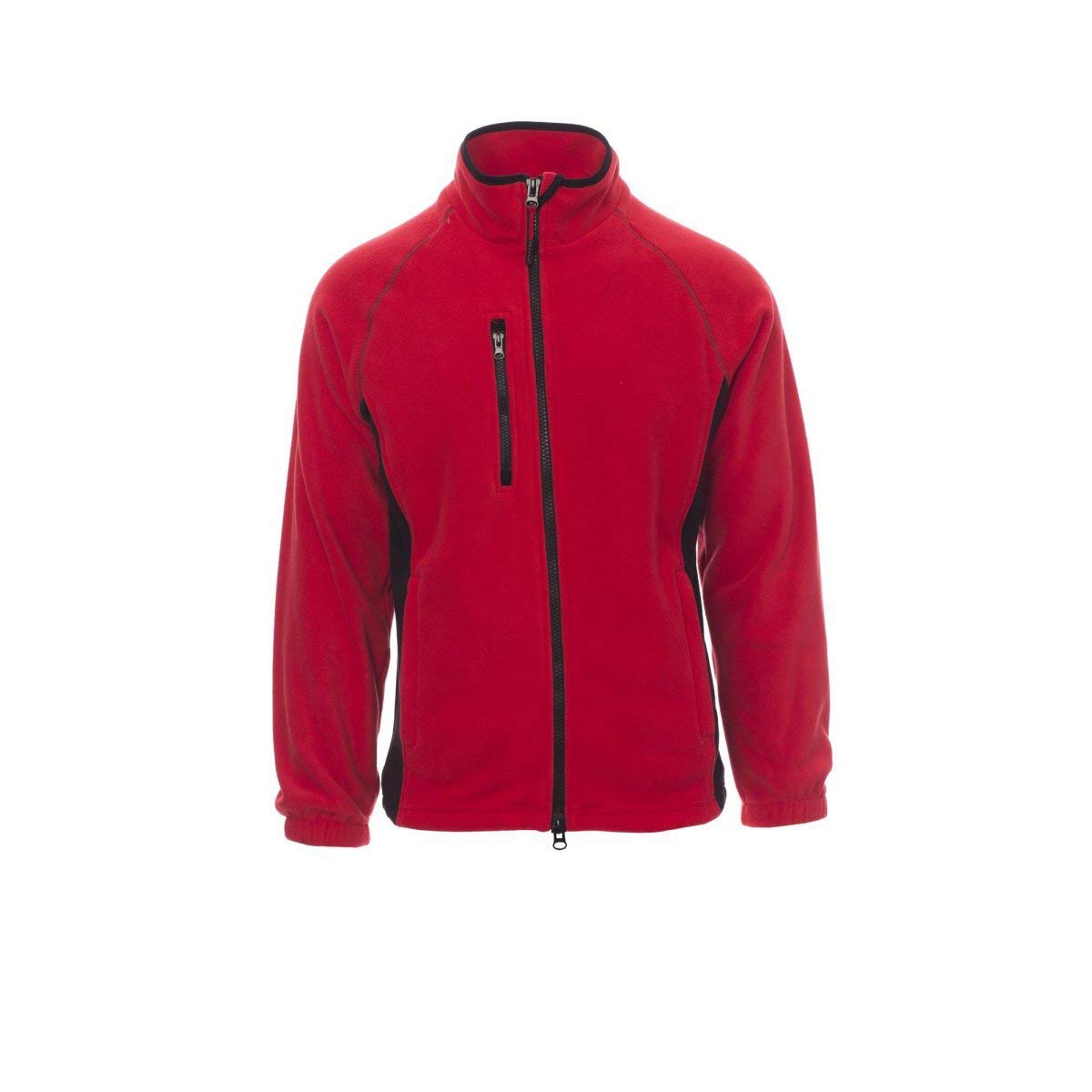 PAYPER Aspen+ Pile Giacca da Uomo 100% Poliestere Chiusura Zip Intera Manica Raglan Elastici stringi Polso Tasca Frontale Verde/Verde Acido
