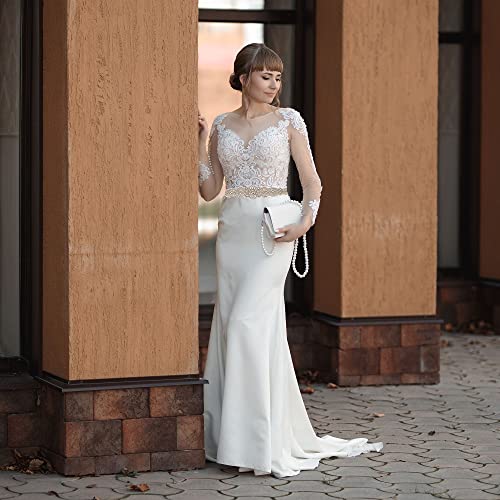 Rhinestone Wedding Bridal Belt for Women Formal Dress Handmade Crystal Wedding Sash Belt for Bridesmaid Dress2