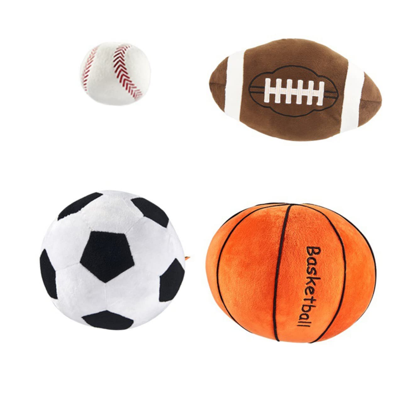 TOYANDONA Balle de Baseball Peluche pour Garçon Fille Jouet de Sport Créatif Cadeau pour Fête Anniversaire Blanche