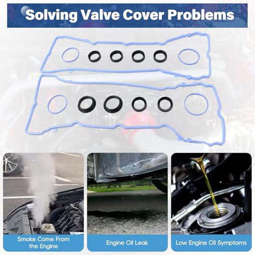 Image of VS50805R Valve Cover Gasket Set, Compatible with Dodge 2011-2020 Avenger Challenger Durango Caravan Journey Ram ProMaster 1500 2500 3500, Grand Cherokee Wrangler Replace 5184596AE (VS50805R)