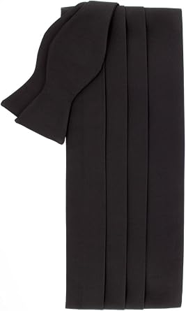 David Donahue 100% Silk Self-Tie Bow Tie & Cummerbund Set CH100001-P