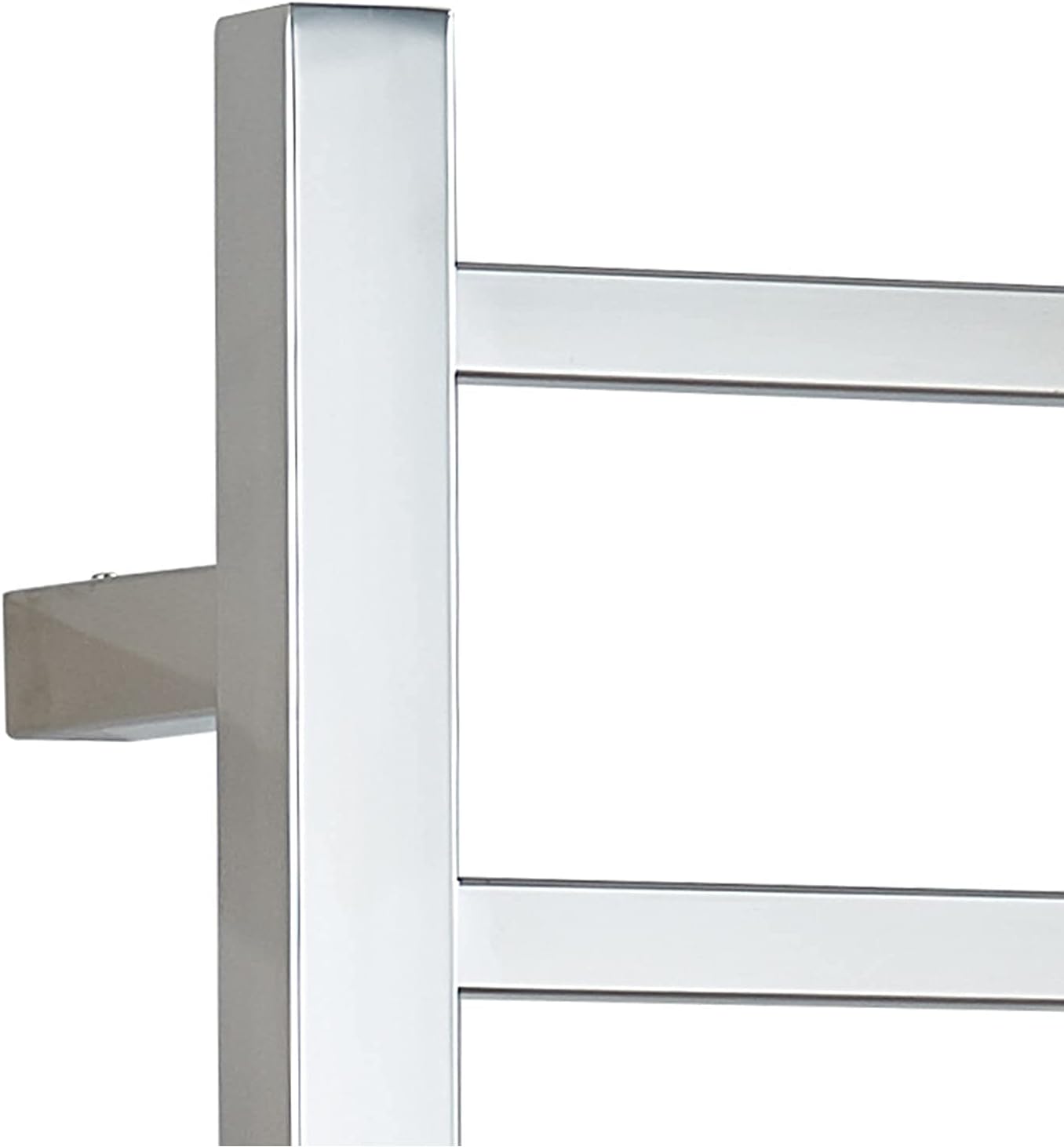 Silver Electric Heated Towel Rack Smart Carbon Fiber Bathroom Constant Temperature Heated Towel Rail Radiator Wall-Mounted 304 Stainless Steel Towel Warmer with Timing Function P (Plug in)