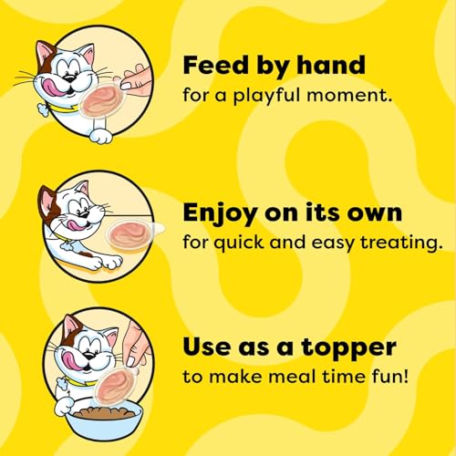 Temptations Lickable Spoons Adult Cat Treats Chicken & Salmon, Salmon & Tuna, Chicken & Cheese Flavours Variety Pack, (24) 10g Spoons - Image 5