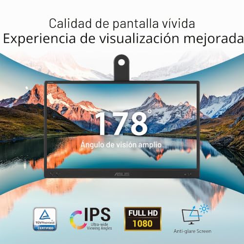 Monitor portátil ASUS ZenScreen MB166CR IPS FullHD de 16 pulgadas con USB Tipo-C 7