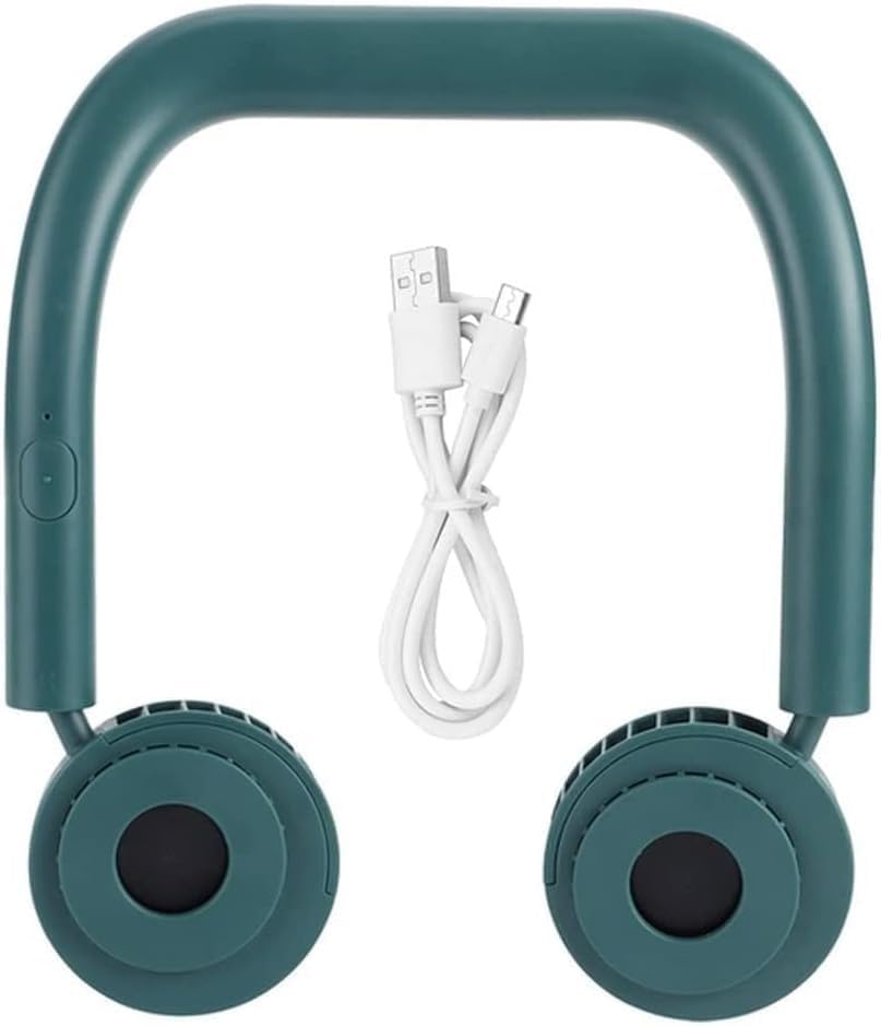 Portable Hand-Free Neck Hanging Fan Electric Mini USB Charging Cooling Fan Air Cooler for Outdoor Travel Sport Use Easy to carry