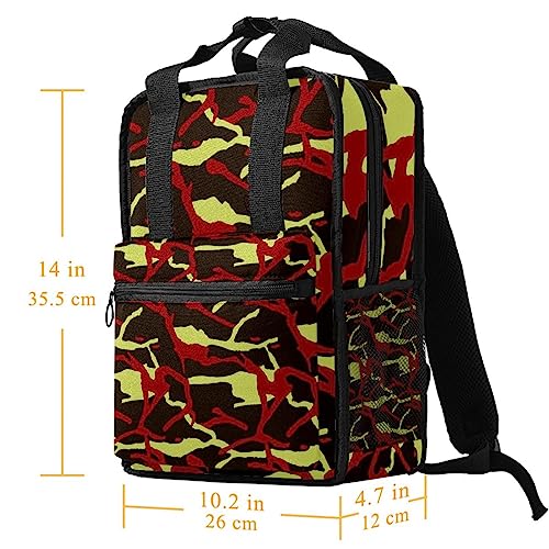 Sac à dos garçons et filles style militaire multicolore ajustable format 35x26cm