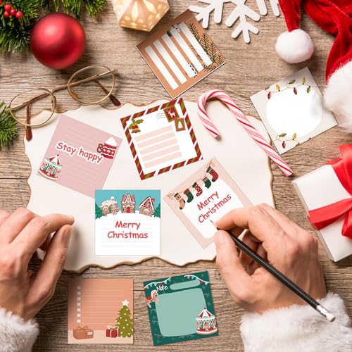 Blocs-notes adhésifs de Noël x16 pour organisation bureau et listes de cadeaux - 5