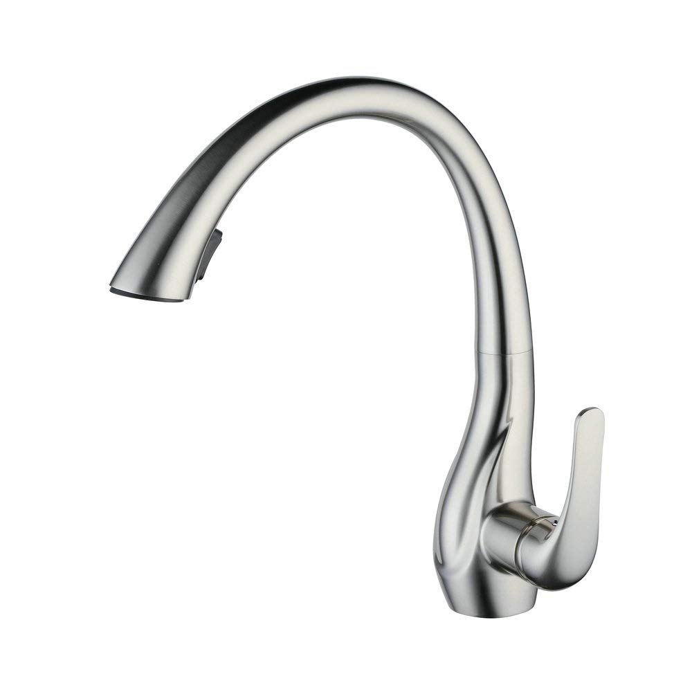 Robinet de cuisine à douchette extractible et mitigeur monocommande ergonomique