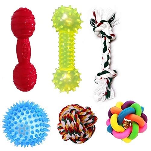 PSK PET MART Squeaky Rope, Ball Chew Teether Toys for Dog, Puppy (Combo of 6) (B087YSR3QW) Amazon Price History, Amazon Price Tracker