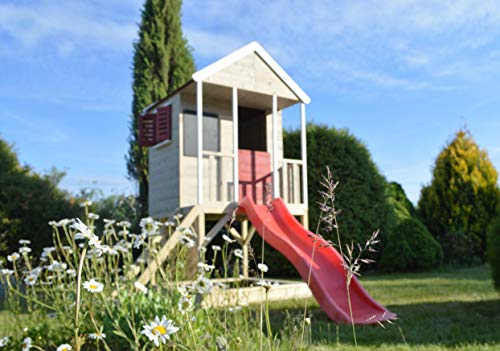 Spielturm ohne Schaukel Wendi Toys M7 Spielhaus mit Rutsche