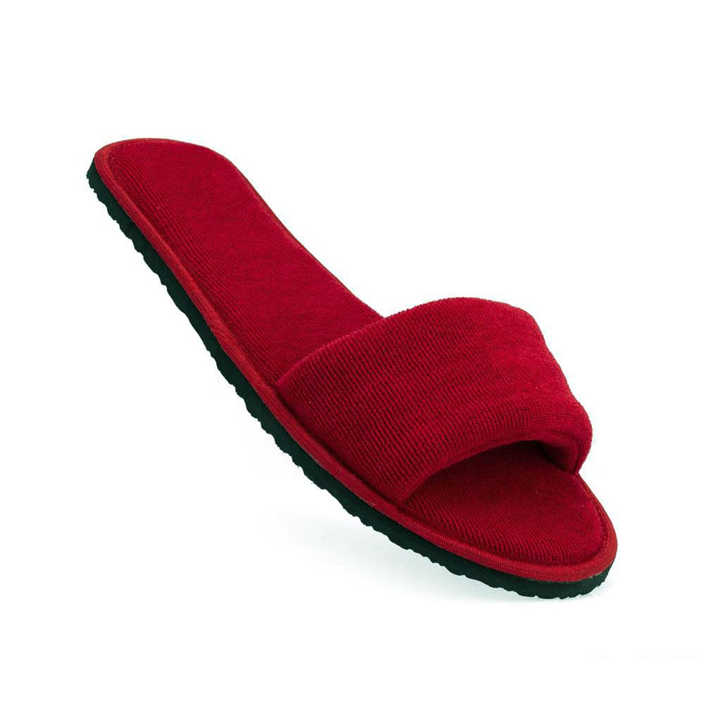 MF Home Footwear Womens House Slippers Open Toe Flats Comfortable Soft Sole Bedroom Indoor Carpet Home Slippers (RED, 4) (B08RYZZL88) Amazon Price History, Amazon Price Tracker