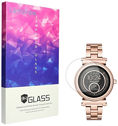 for Michael Kors Access Sofie Screen Protector, Lamshaw 9H Tempered Glass Screen Protector for Michael Kors Access Smartwatch Sofie Gen 2 (3 Pack)