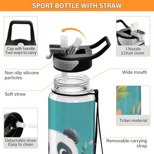 Bouteille d'eau non toxique Tritan lavable contre les fuites - 5