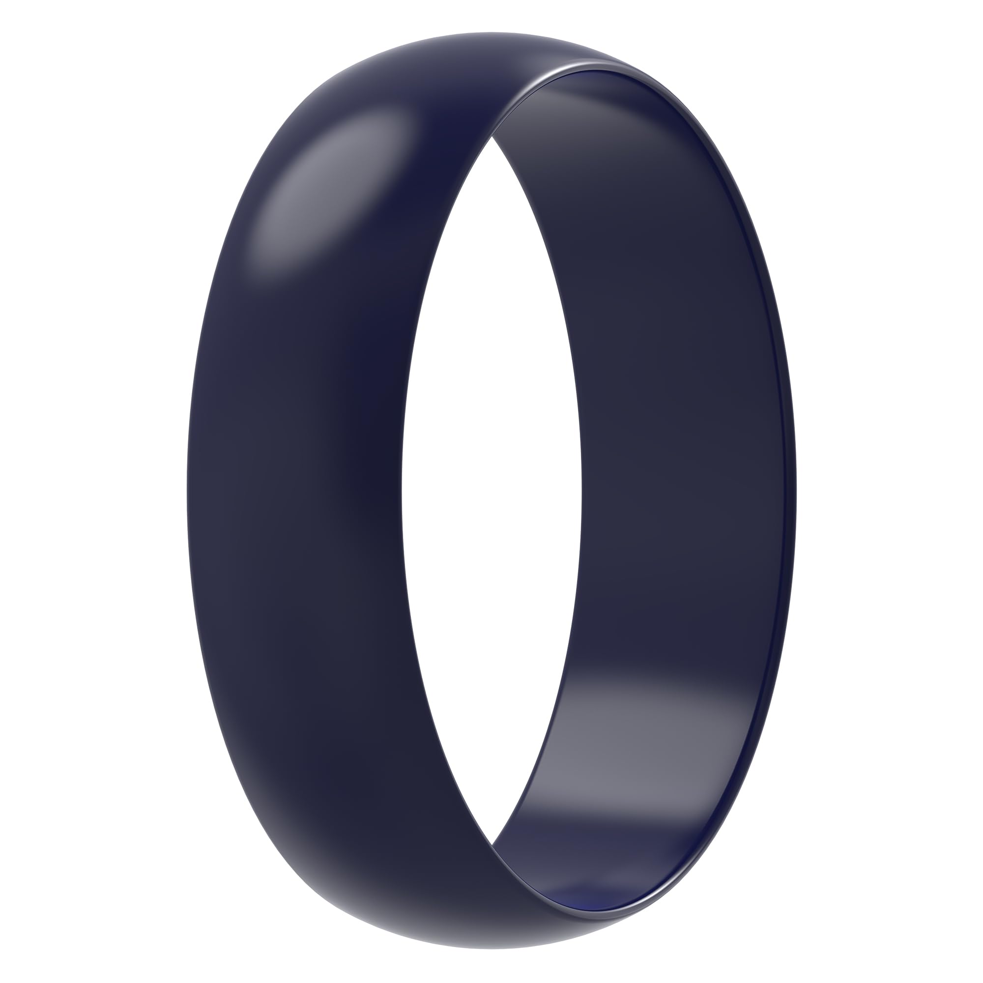 ThunderFit Silicone Wedding Ring for Women - Rubber Engagement Band - Width 5.5mm Thickness 1.5mm (Midnight Blue, 9-9.5 (19.30mm))