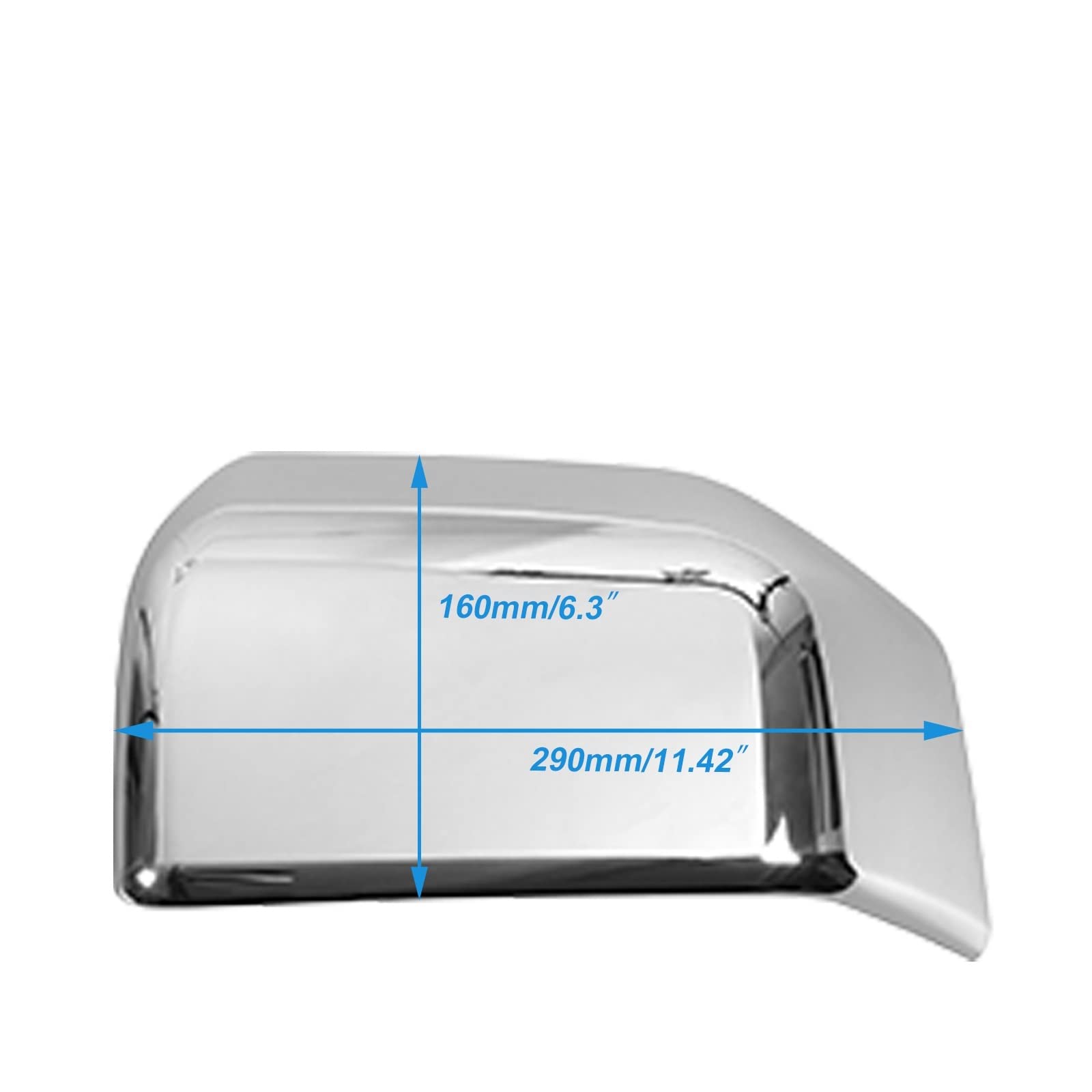 Dla Ford F150 F-150 2015-2020 Chromowane Drzwi Samochodu Osłona Lusterka Wstecznego Obudowa Ochronna Osłona Lusterka Wstecznego Osłona obudowy lusterka bocznego samochodu (Color : Chrome Left)