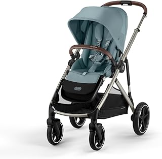 Cybex Gazelle S 2 Stroller – Taupe Frame with Sky Blue Seat
