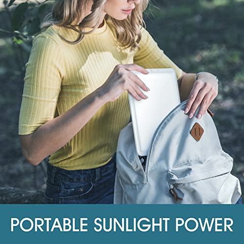 Light Therapy Lamp, Ultra-Thin Uv-Free 10000 Lux Therapy Light, Timer Function, Adjustable Brightness Levels, Memory Function, 90° Rotatable Stand For A Happy Life #TOP4